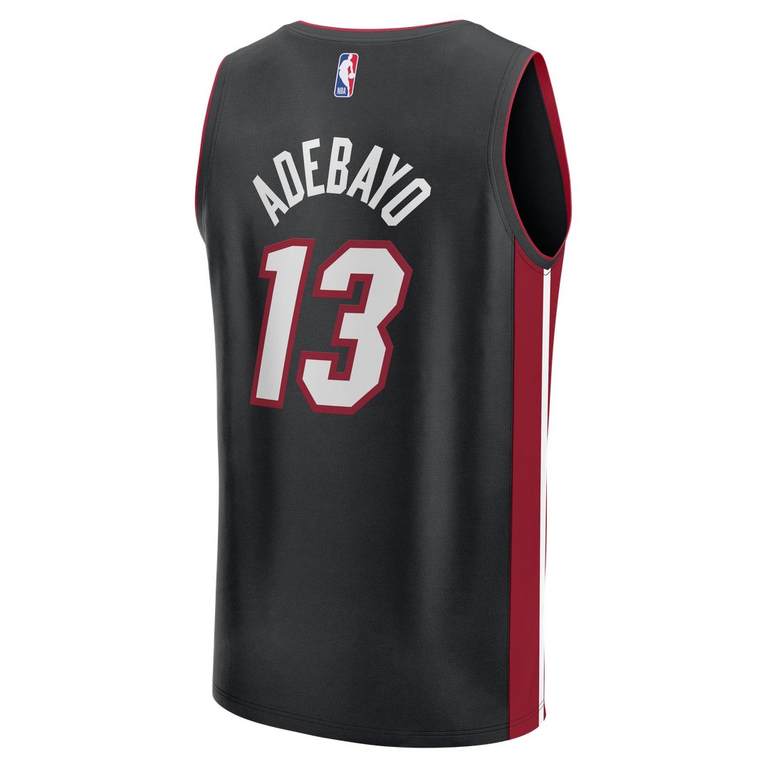 Bam Adebayo Miami Heat Fanatics Fast Break Replica Jersey - Icon Edition - Black | NBA Fan Gear