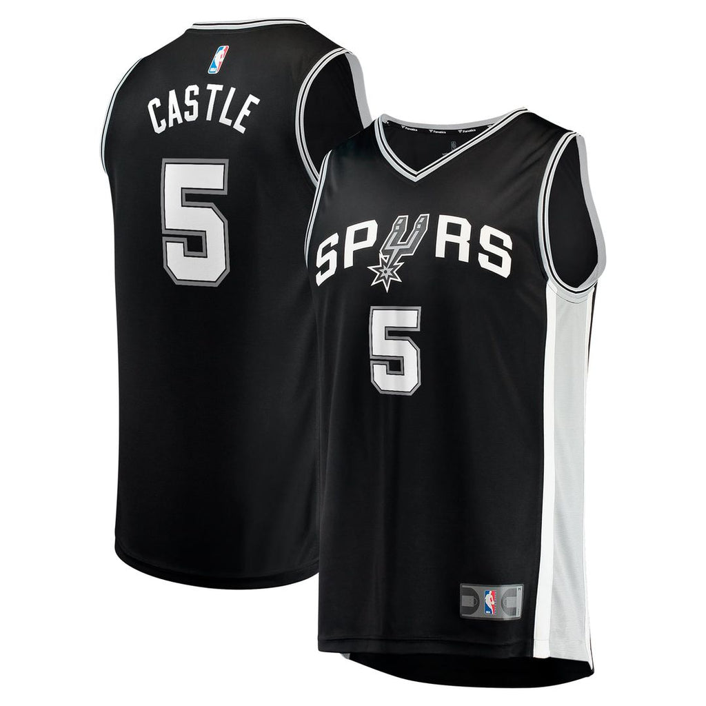 Stephon Castle San Antonio Spurs Fanatics 2024 NBA Draft Fast Break Player Jersey - Icon Edition - Black | Fan Gear