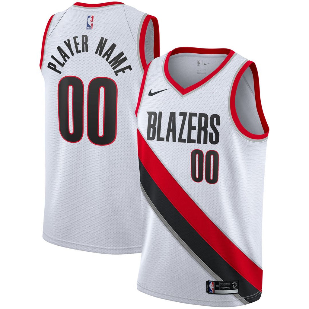 Portland Trail Blazers Nike 2020/ 21 Swingman Custom Jersey - Association Edition - White | NBA Fan Gear