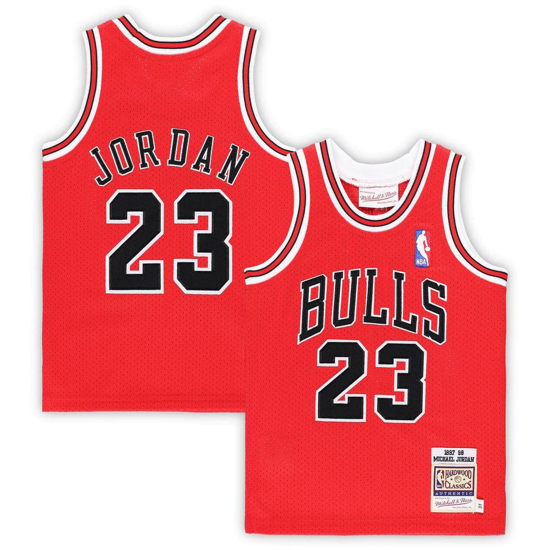 Michael Jordan Chicago Bulls Mitchell & Ness Toddler 1997/ 98 Hardwood Classics Authentic Jersey - Red | NBA Fan Gear