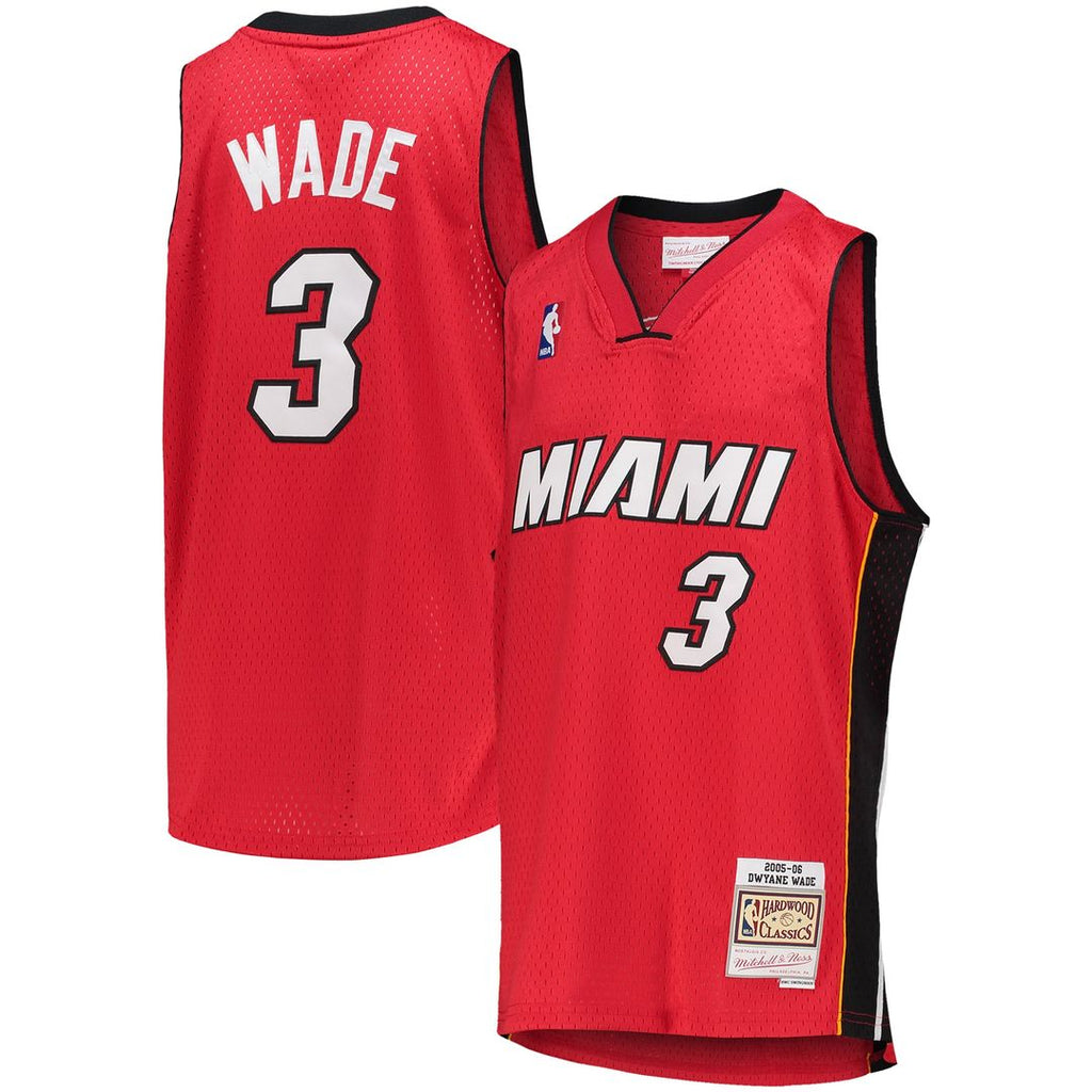 Dwyane Wade Miami Heat Mitchell & Ness Youth 2005/ 06 Hardwood Classics Swingman Jersey - Red | NBA Fan Gear