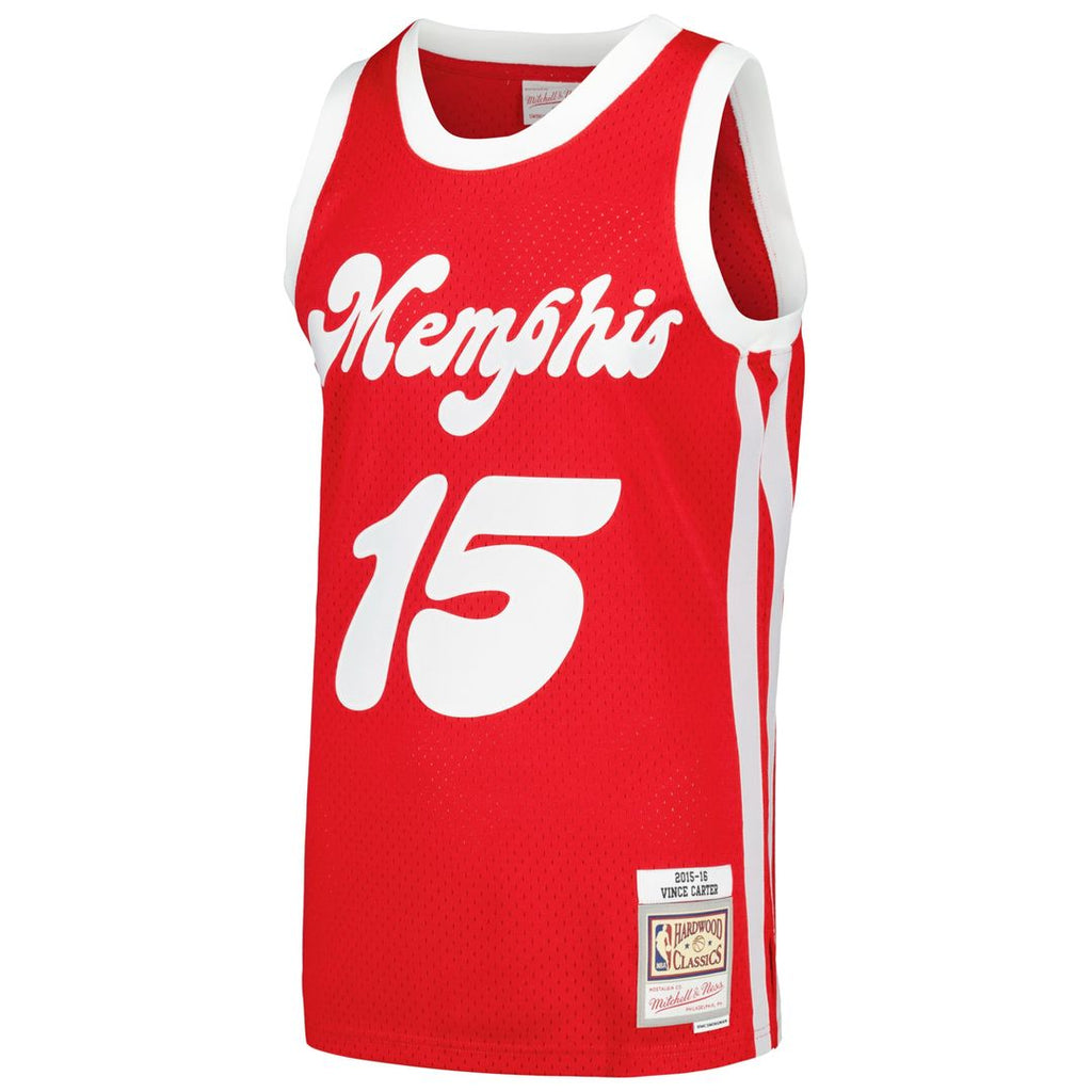 Vince Carter Memphis Grizzlies Mitchell & Ness 2015/ 16 Hardwood Classics Swingman Jersey - Red | NBA Fan Gear