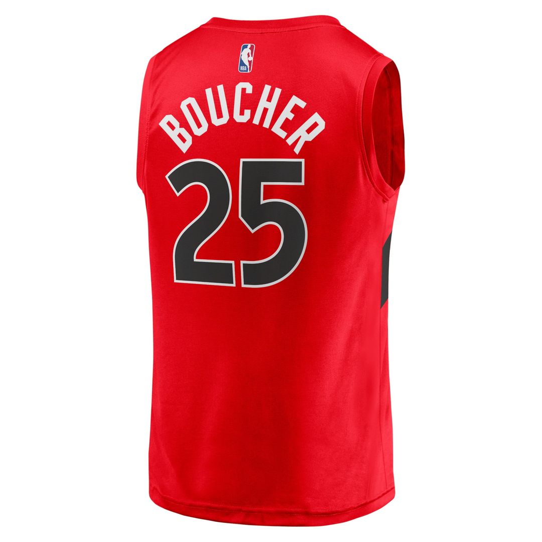 Chris Boucher Toronto Raptors Fanatics Fast Break Replica Jersey - Icon Edition - Red | NBA Fan Gear