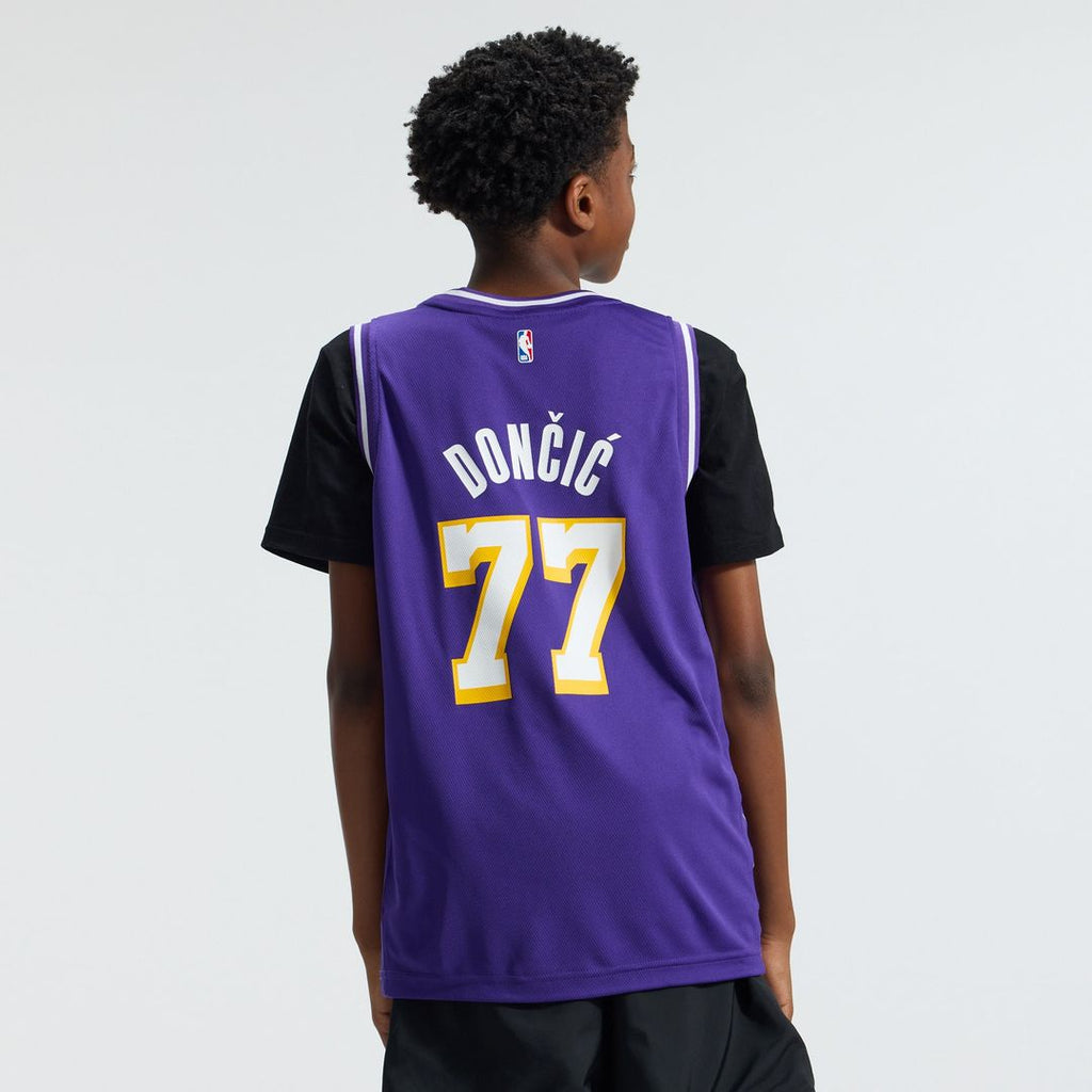 Luka Dončić Los Angeles Lakers Fanatics Youth Fast Break Jersey - Statement Edition - Purple | NBA Fan Gear