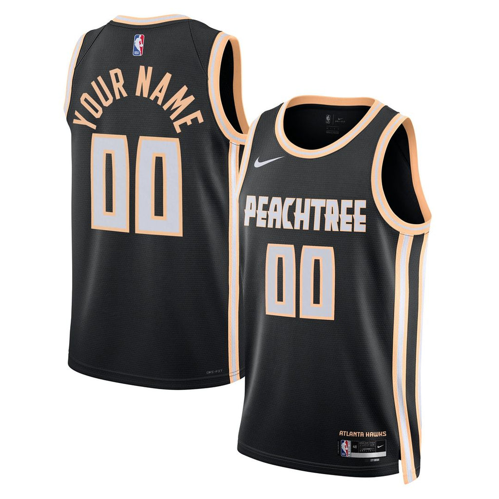 Atlanta Hawks Nike Unisex 2025/ 26 City Edition Swingman Custom Jersey - Black | NBA Fan Gear