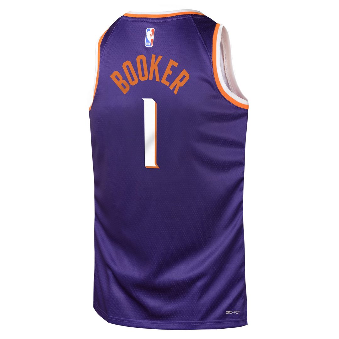Devin Booker Phoenix Suns Nike Youth Swingman Jersey - Icon Edition - Purple | NBA Fan Gear