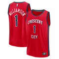Zion Williamson New Orleans Pelicans Fanatics Youth Fast Break Player Jersey - Statement Edition - Red | NBA Fan Gear