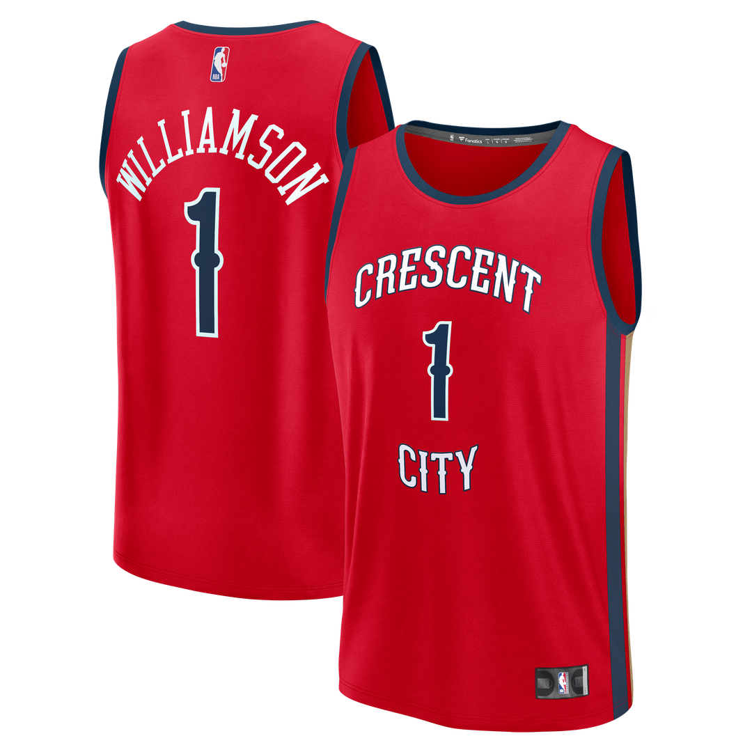 Zion Williamson New Orleans Pelicans Fanatics Youth Fast Break Player Jersey - Statement Edition - Red | NBA Fan Gear