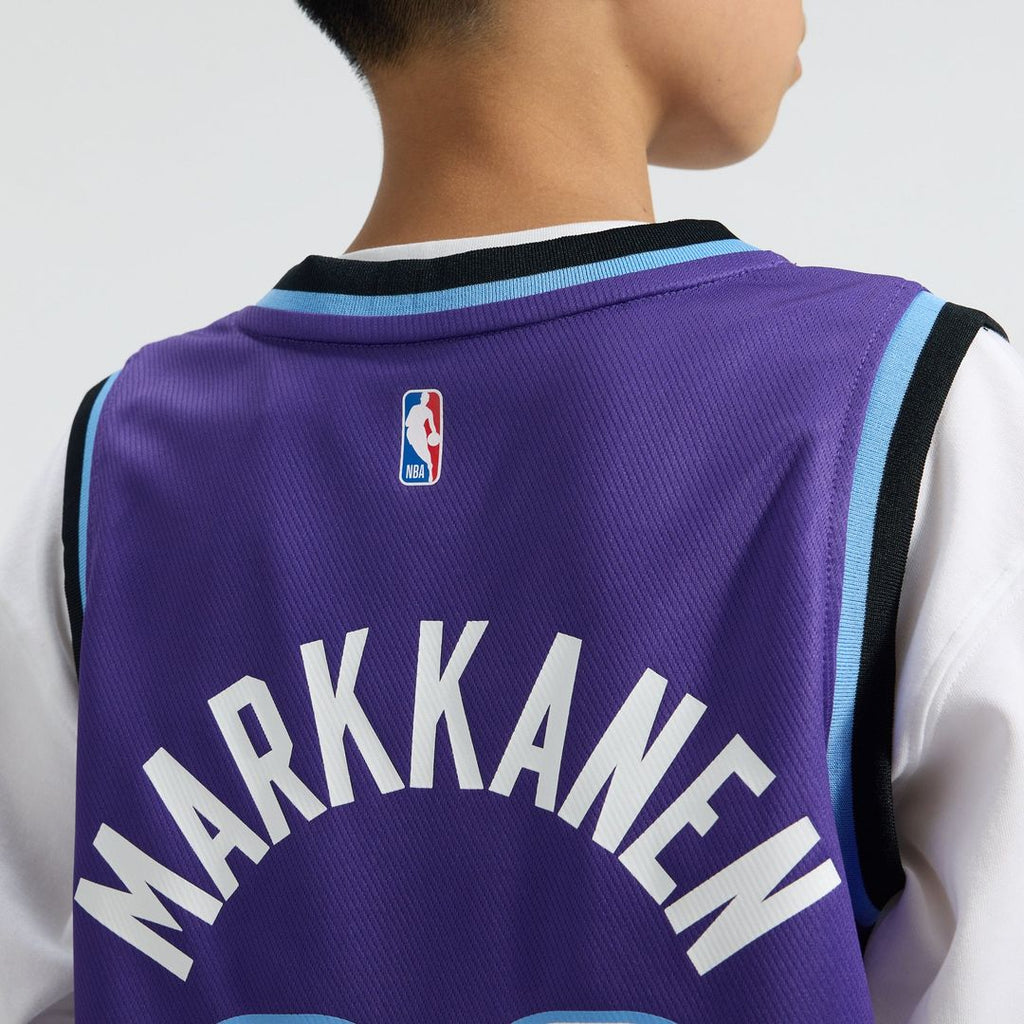 Lauri Markkanen Utah Jazz Fanatics Youth Fast Break Replica Jersey - Icon Edition - Purple | NBA Fan Gear