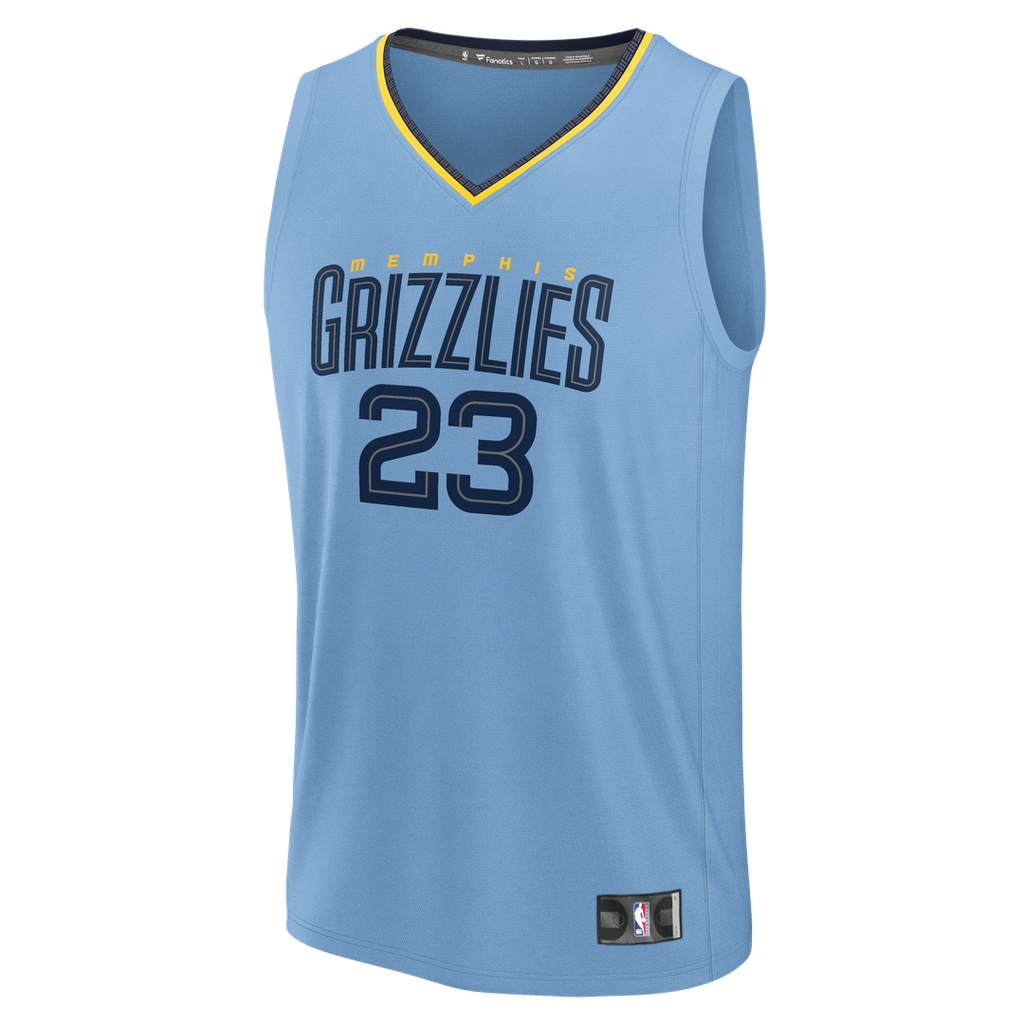 Cedric Coward Memphis Grizzlies Fanatics Fast Break Replica Player Jersey - Statement Edition - Light Blue | NBA Fan Gear