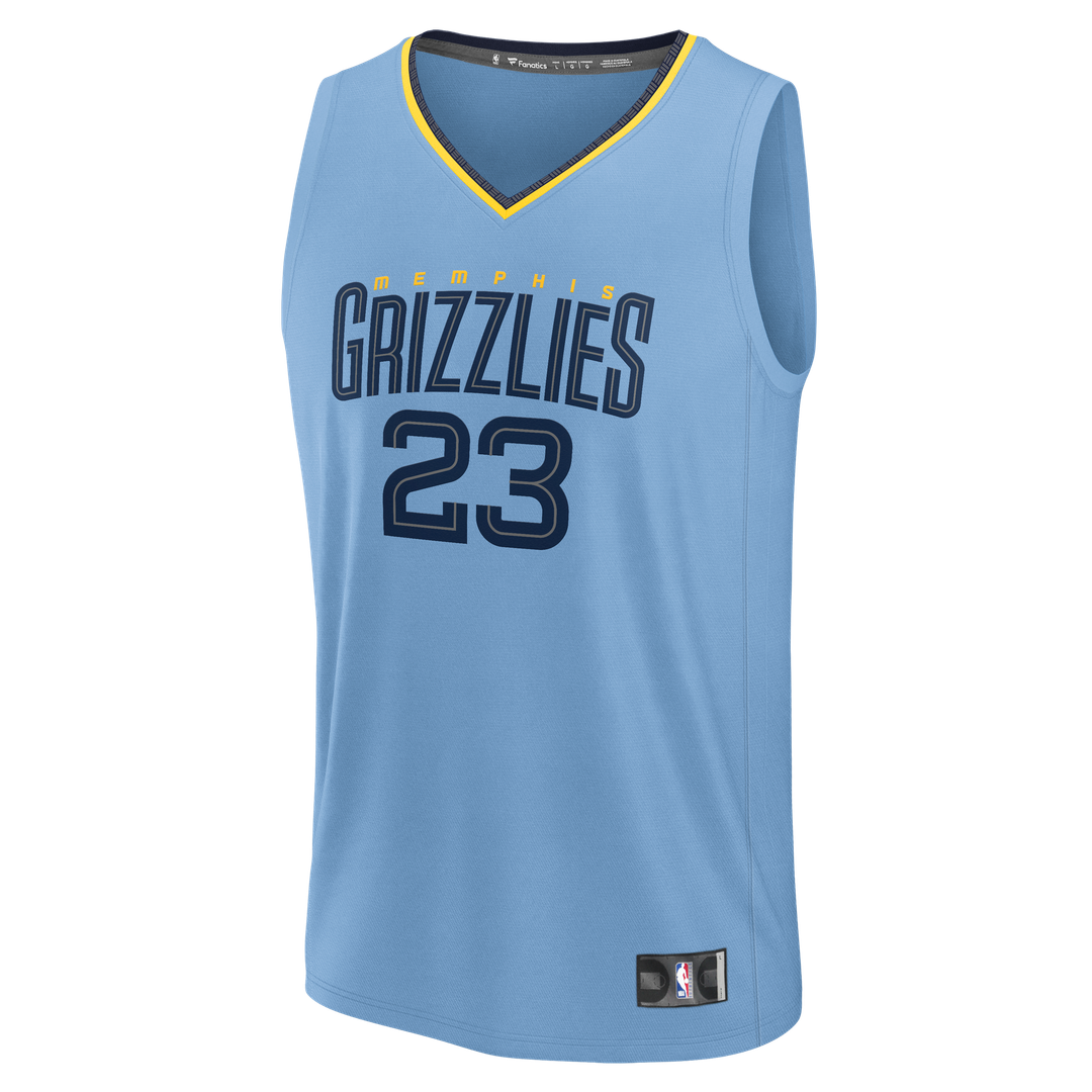 Cedric Coward Memphis Grizzlies Fanatics Fast Break Replica Player Jersey - Statement Edition - Light Blue | NBA Fan Gear