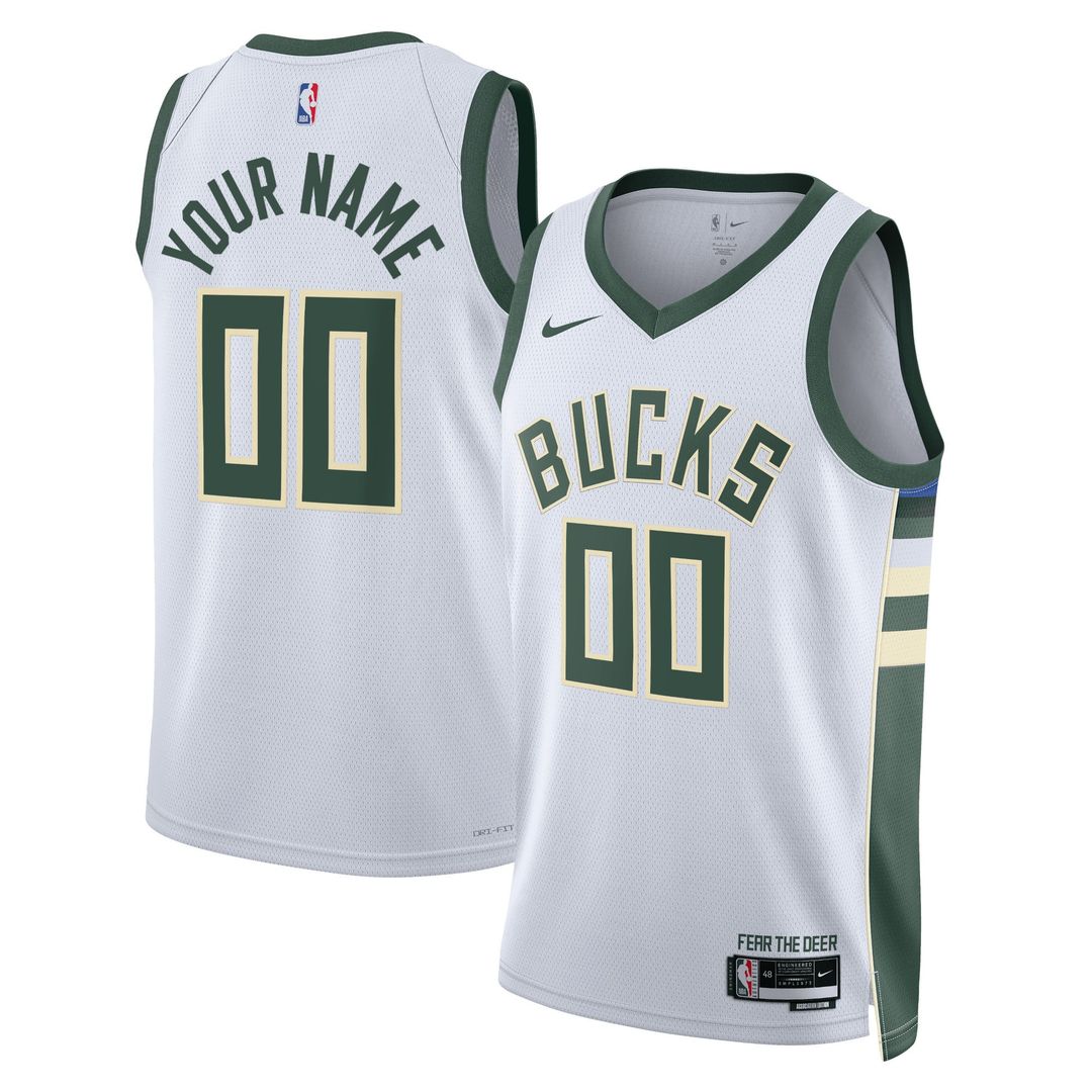 Milwaukee Bucks Nike Unisex Swingman Custom Jersey Hunter Green - Icon Edition | NBA Fan Gear