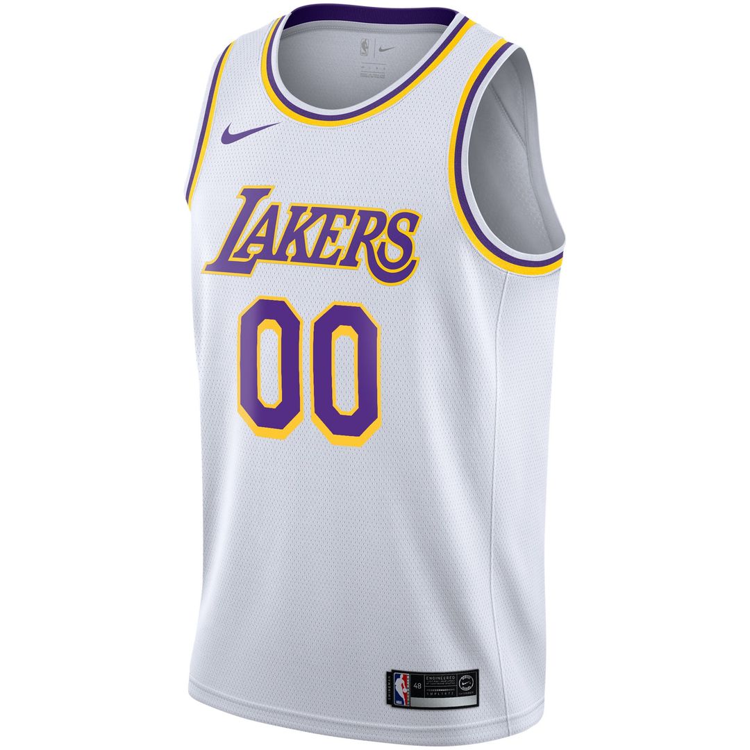 Los Angeles Lakers Nike 2020/ 21 Swingman Custom Jersey - Association Edition - White | NBA Fan Gear