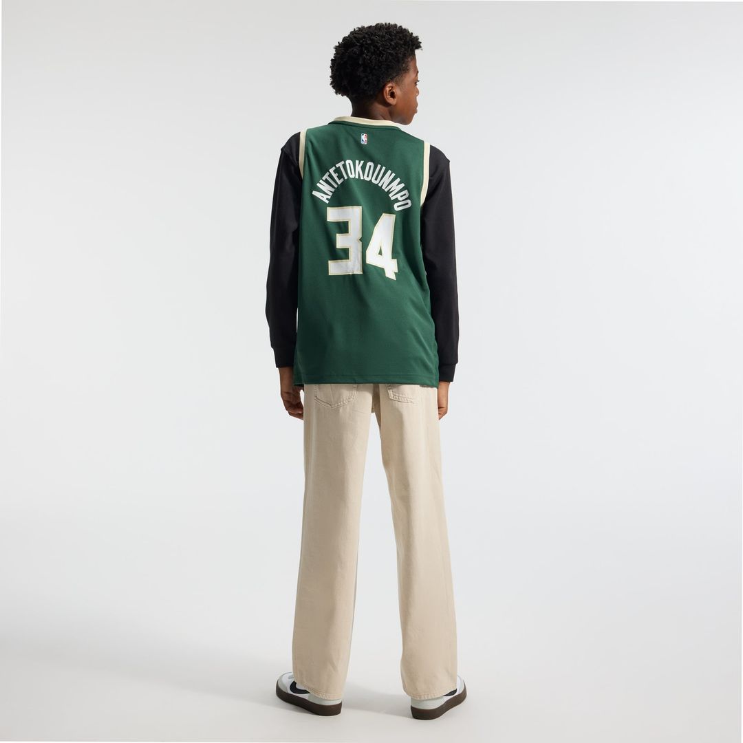 Giannis Antetokounmpo Milwaukee Bucks Fanatics Youth Fast Break Replica Player Jersey - Icon Edition - Hunter Green | NBA Fan Gear