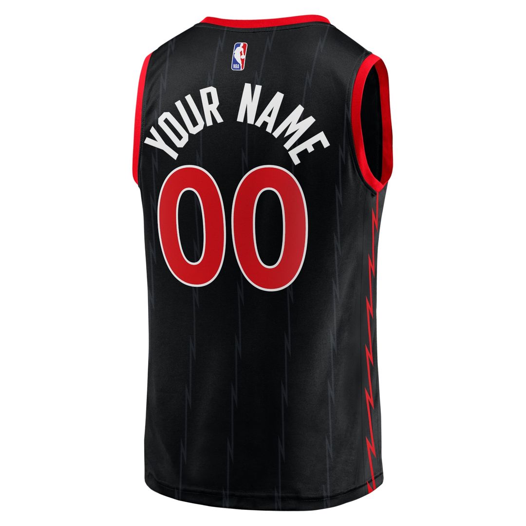 Toronto Raptors Fanatics Fast Break Replica Custom Jersey Black - Statement Edition | NBA Fan Gear
