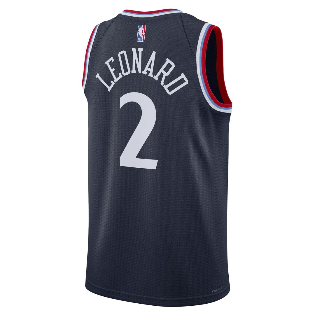 Kawhi Leonard LA Clippers Nike Unisex 2024/ 25 Swingman Jersey - Navy - Icon Edition | NBA Fan Gear