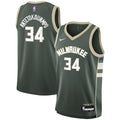 Giannis Antetokounmpo Milwaukee Bucks Nike Youth Swingman Jersey - Icon Edition - Hunter Green | NBA Fan Gear