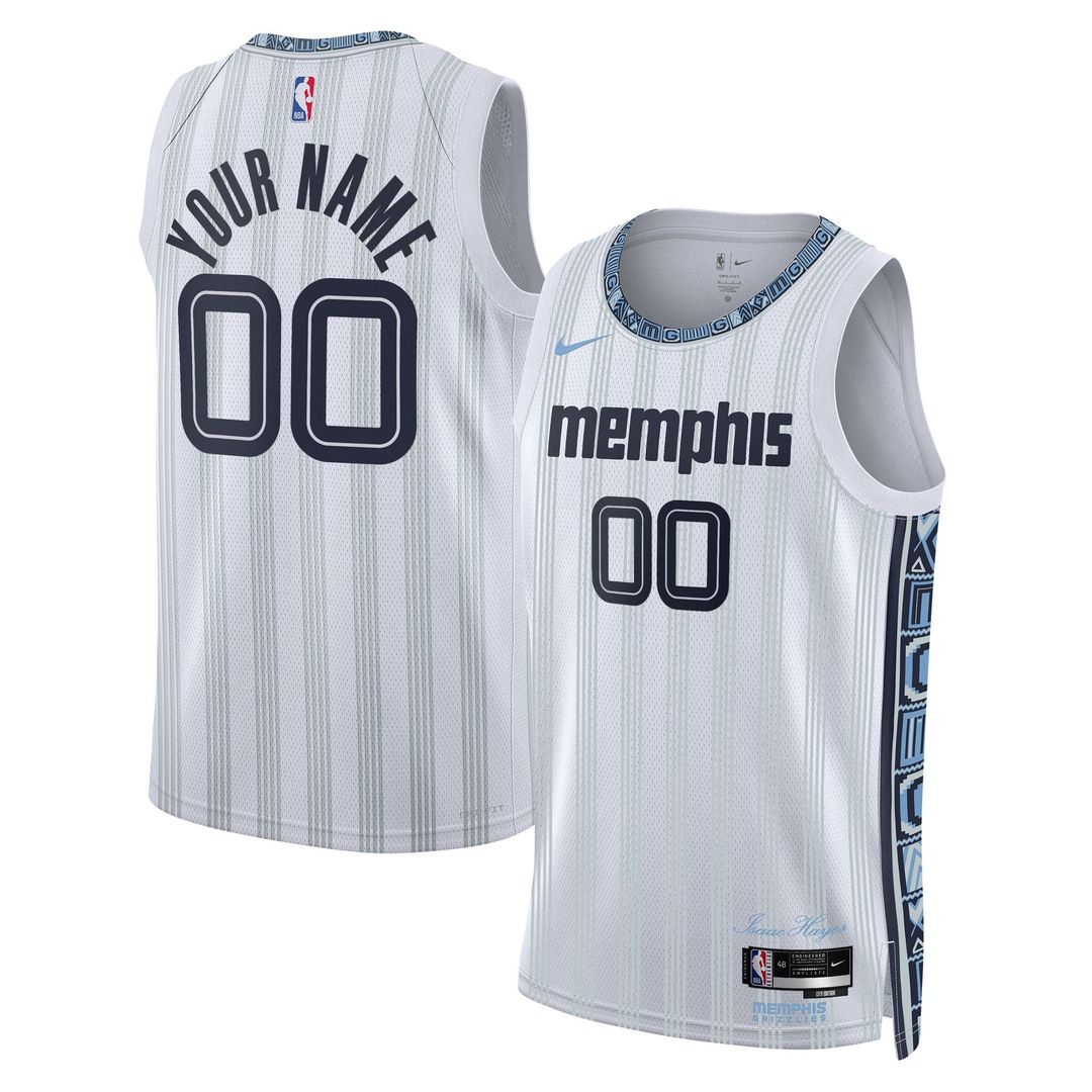 Memphis Grizzlies Nike Unisex 2025/ 26 City Edition Swingman Custom Jersey - White | NBA Fan Gear