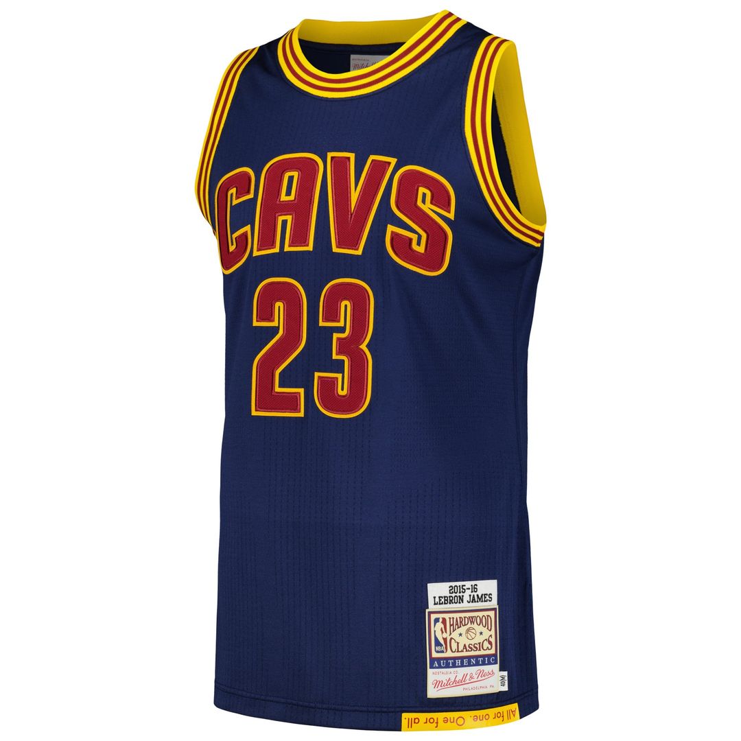 LeBron James Cleveland Cavaliers Mitchell & Ness 2015/ 16 Hardwood Classics Authentic Jersey - Navy | NBA Fan Gear