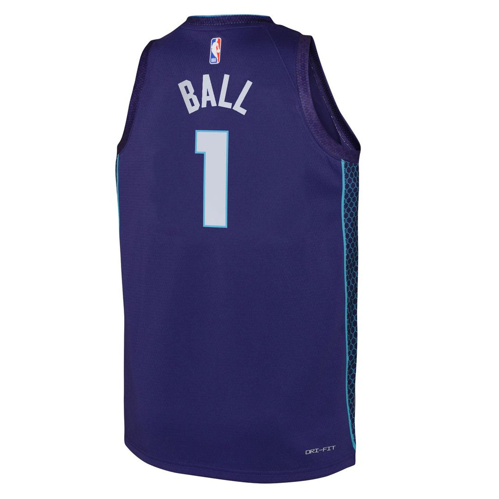 LaMelo Ball Charlotte Hornets Jordan Brand Youth Swingman Jersey - Statement Edition - Purple | NBA Fan Gear