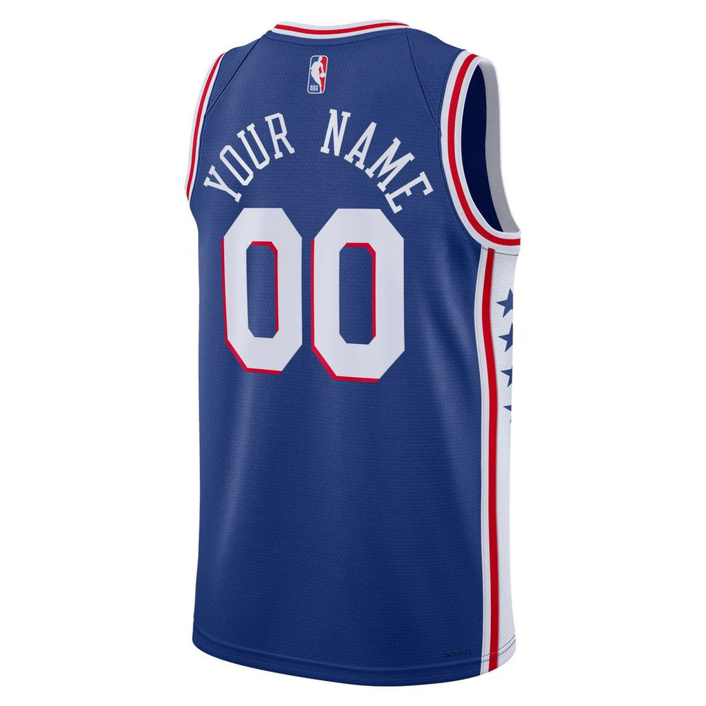 Philadelphia 76ers Nike Unisex 2022/ 23 Swingman Custom Jersey Royal - Icon Edition | NBA Fan Gear