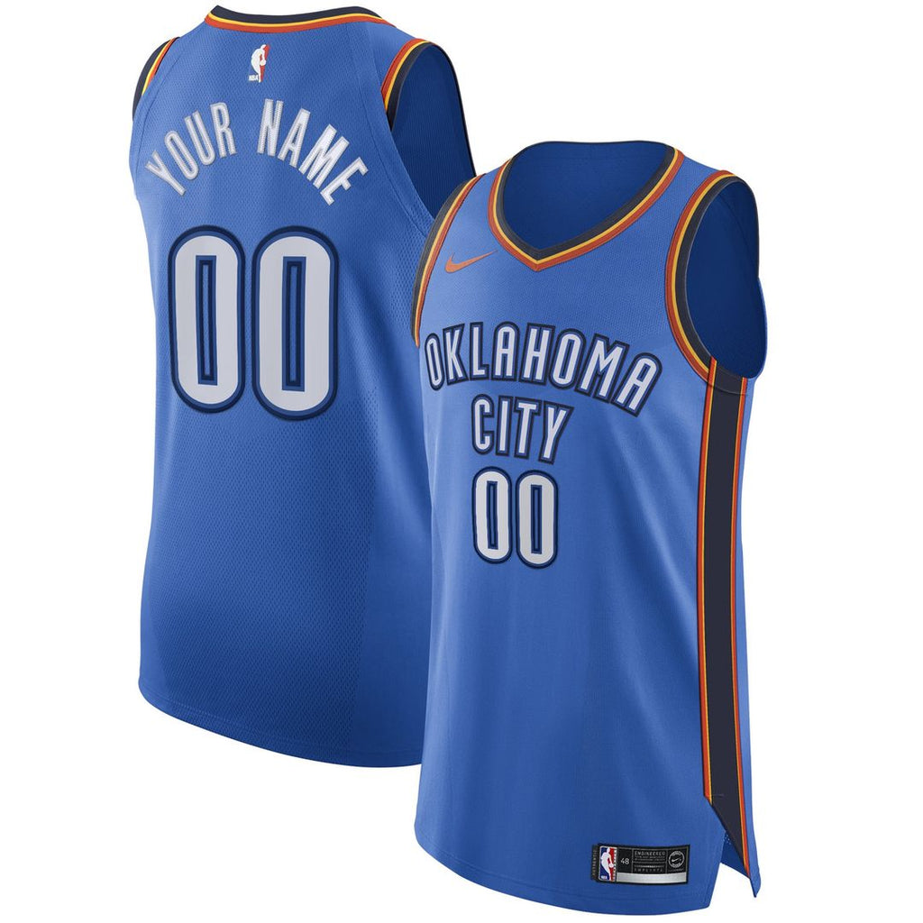Oklahoma City Thunder Nike Authentic Custom Jersey Blue - Icon Edition | NBA Fan Gear