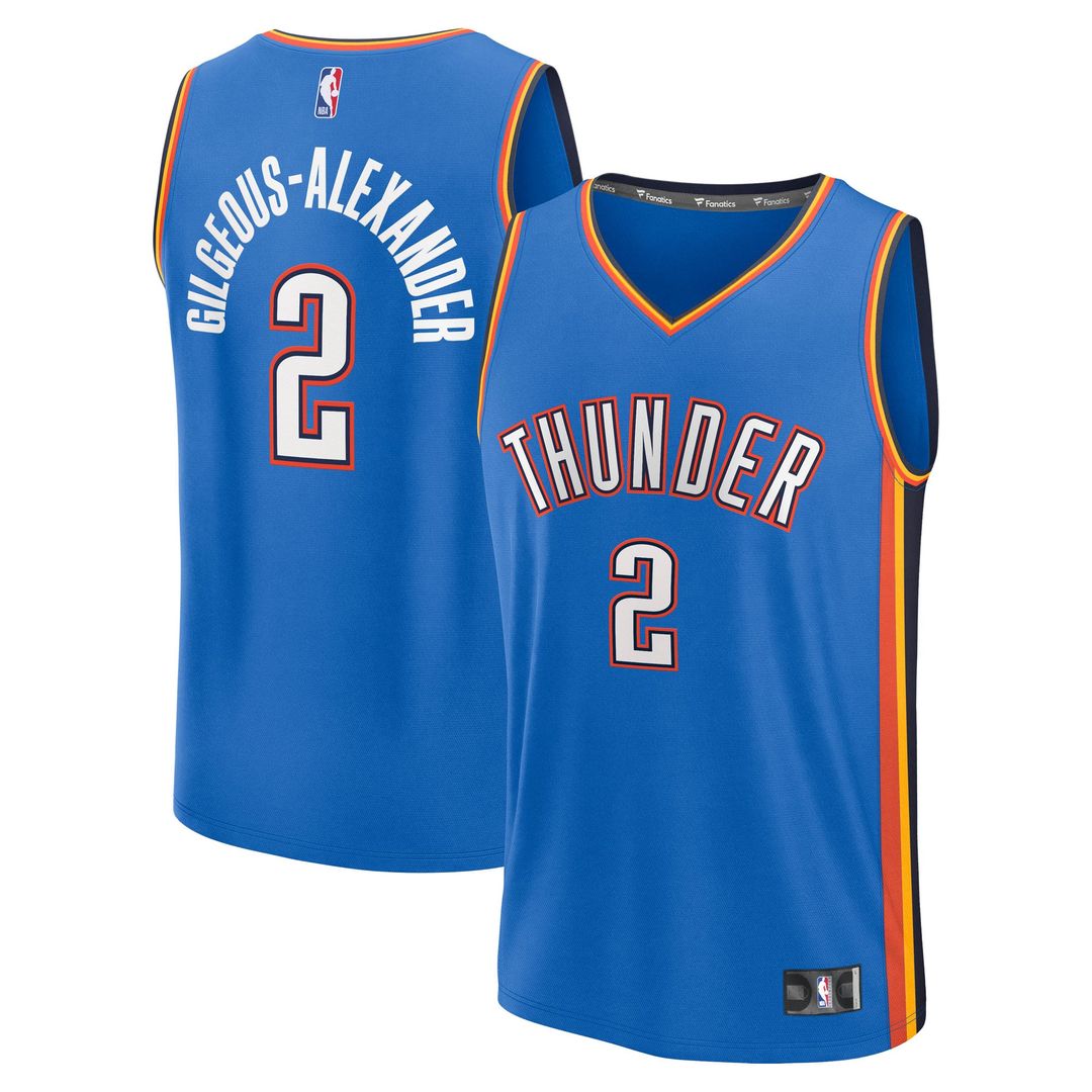 Shai Gilgeous-Alexander Oklahoma City Thunder Fanatics Fast Break Replica Player Jersey - Icon Edition - Blue | NBA Fan Gear