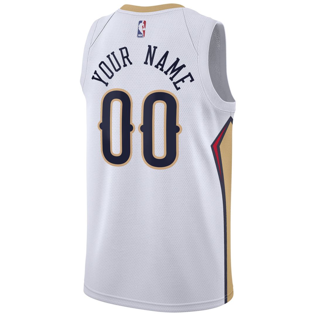 New Orleans Pelicans Nike Unisex Swingman Custom Jersey White - Association Edition | NBA Fan Gear