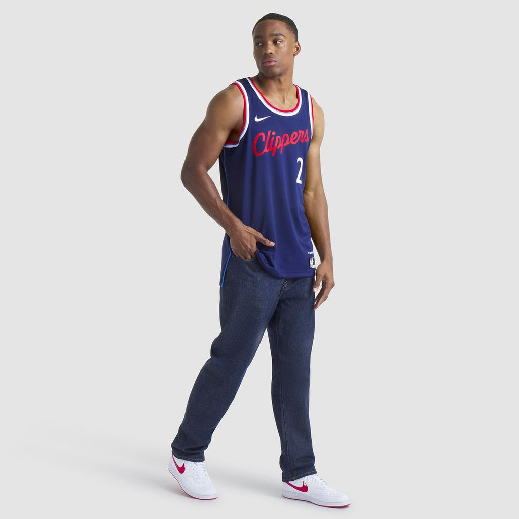 Kawhi Leonard LA Clippers Nike Unisex 2024/ 25 Swingman Jersey - Navy - Icon Edition | NBA Fan Gear