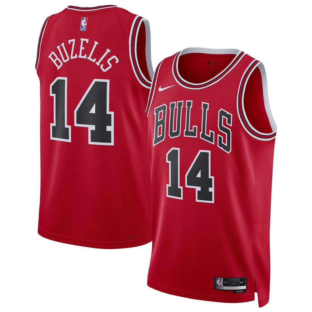 Matas Buzelis Chicago Bulls Nike Unisex Swingman Player Jersey - Icon Edition - Red | NBA Fan Gear