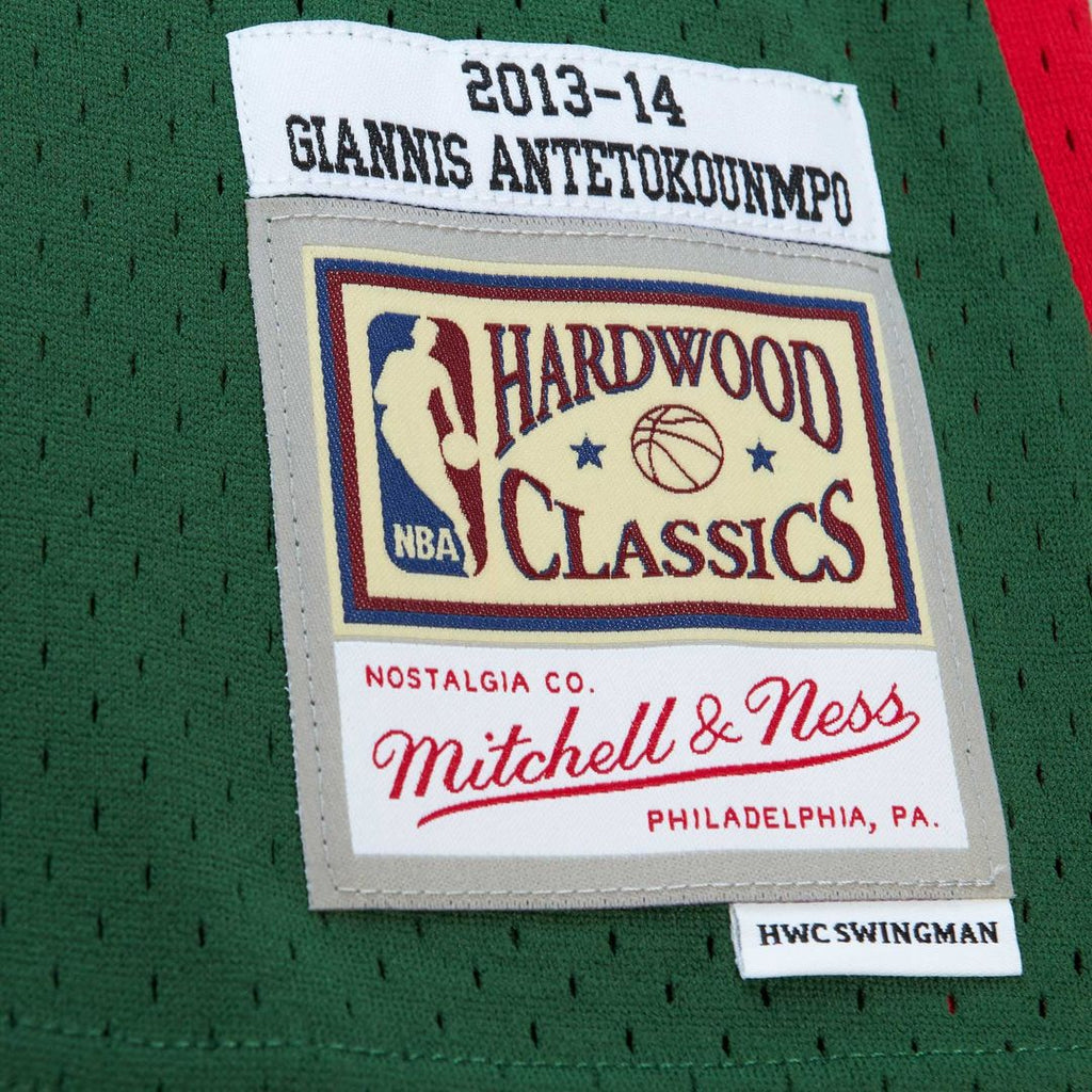 Giannis Antetokounmpo Milwaukee Bucks Mitchell & Ness 2014/ 15 Hardwood Classics Swingman Jersey - Red | NBA Fan Gear