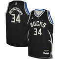 Giannis Antetokounmpo Milwaukee Bucks Jordan Brand Youth Swingman Jersey - Statement Edition - Black | NBA Fan Gear