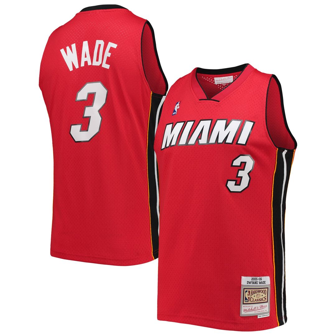 Dwyane Wade Miami Heat Mitchell & Ness Hardwood Classics Swingman Jersey - Red | NBA Fan Gear