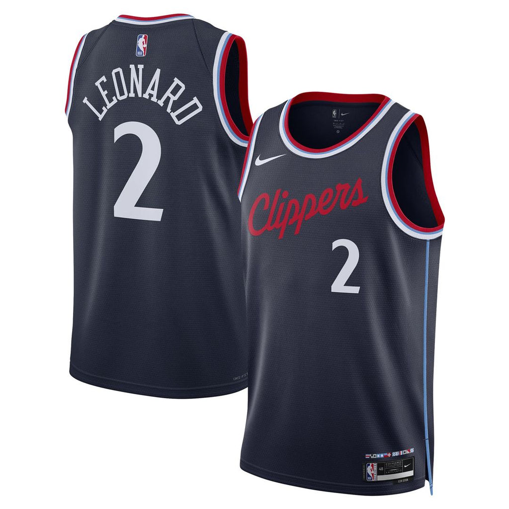 Kawhi Leonard LA Clippers Nike Unisex 2024/ 25 Swingman Jersey - Navy - Icon Edition | NBA Fan Gear