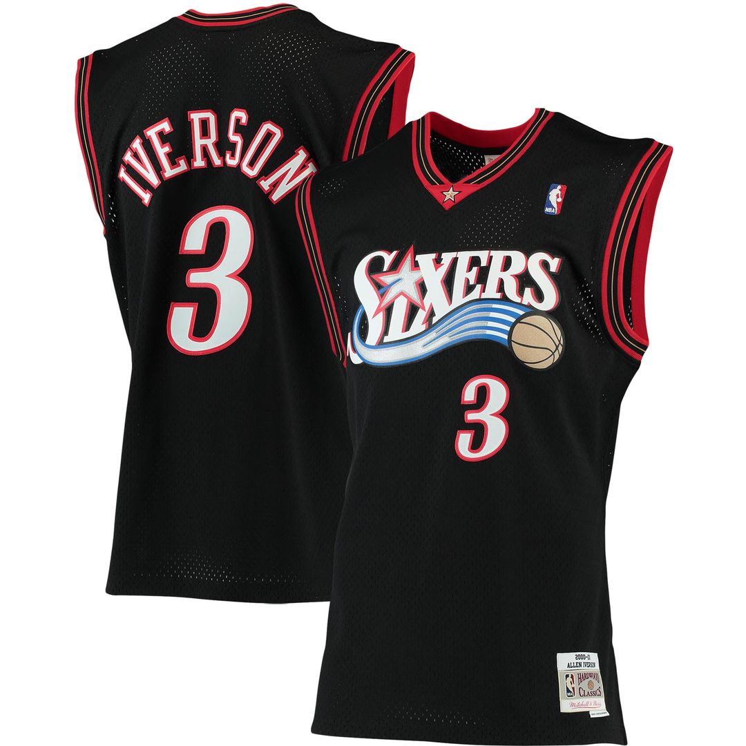 Allen Iverson Philadelphia 76ers Mitchell & Ness 1996/ 97 Big & Tall Hardwood Classics Swingman Jersey - Royal | NBA Fan Gear