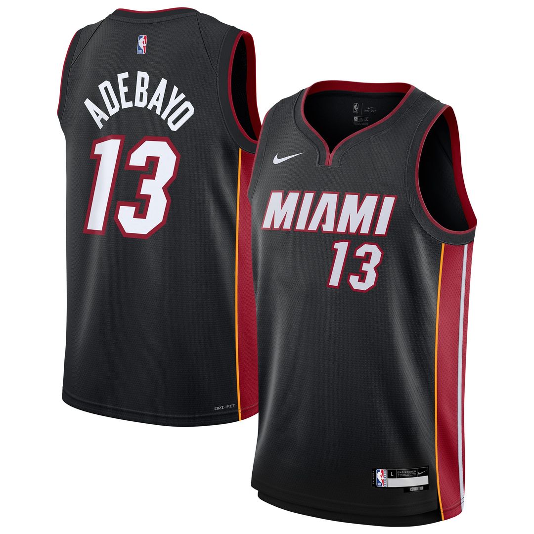 Bam Adebayo Miami Heat Nike Youth Swingman Jersey - Icon Edition - Black | NBA Fan Gear