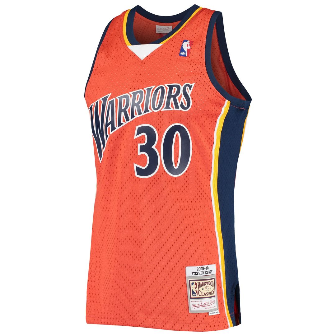 Stephen Curry Golden State Warriors Mitchell & Ness Hardwood Classics Swingman Jersey - Orange | NBA Fan Gear