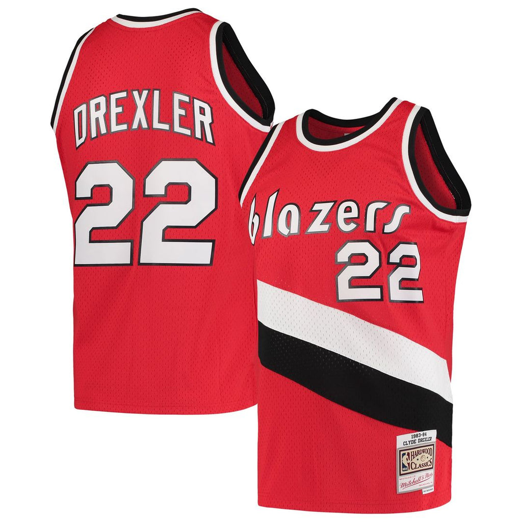 Clyde Drexler Portland Trail Blazers Mitchell & Ness 1983/ 84 Hardwood Classics Swingman Jersey - Red | NBA Fan Gear