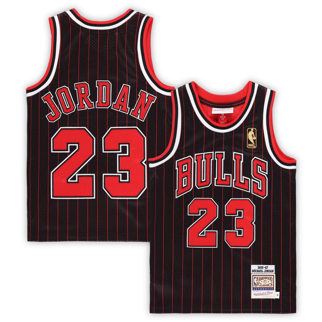 Michael Jordan Chicago Bulls Mitchell & Ness Preschool 1996/ 97 Hardwood Classics Authentic Jersey - Black | NBA Fan Gear
