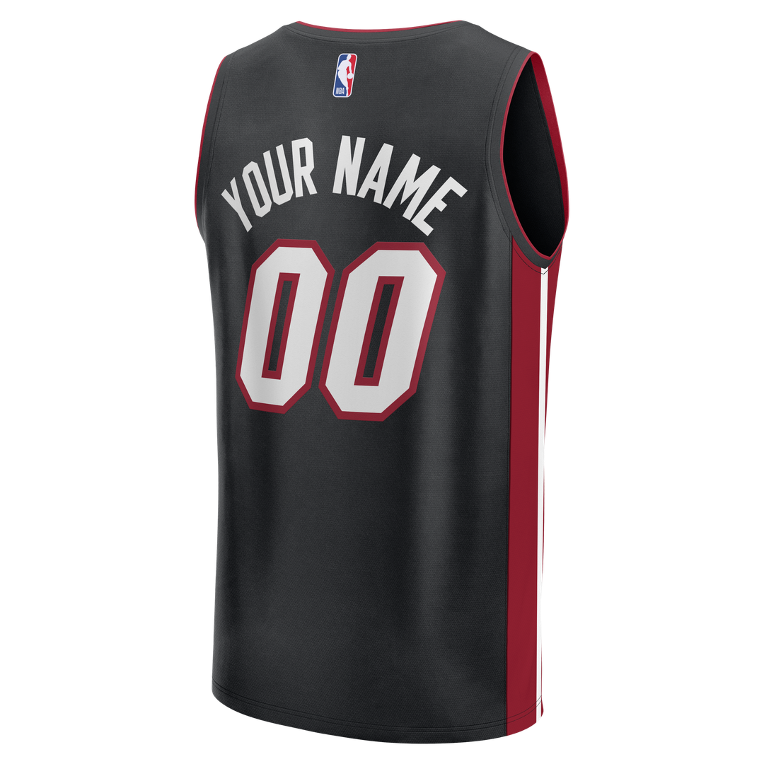Miami Heat Fanatics Fast Break Custom Jersey - Icon Edition - Black | NBA Fan Gear