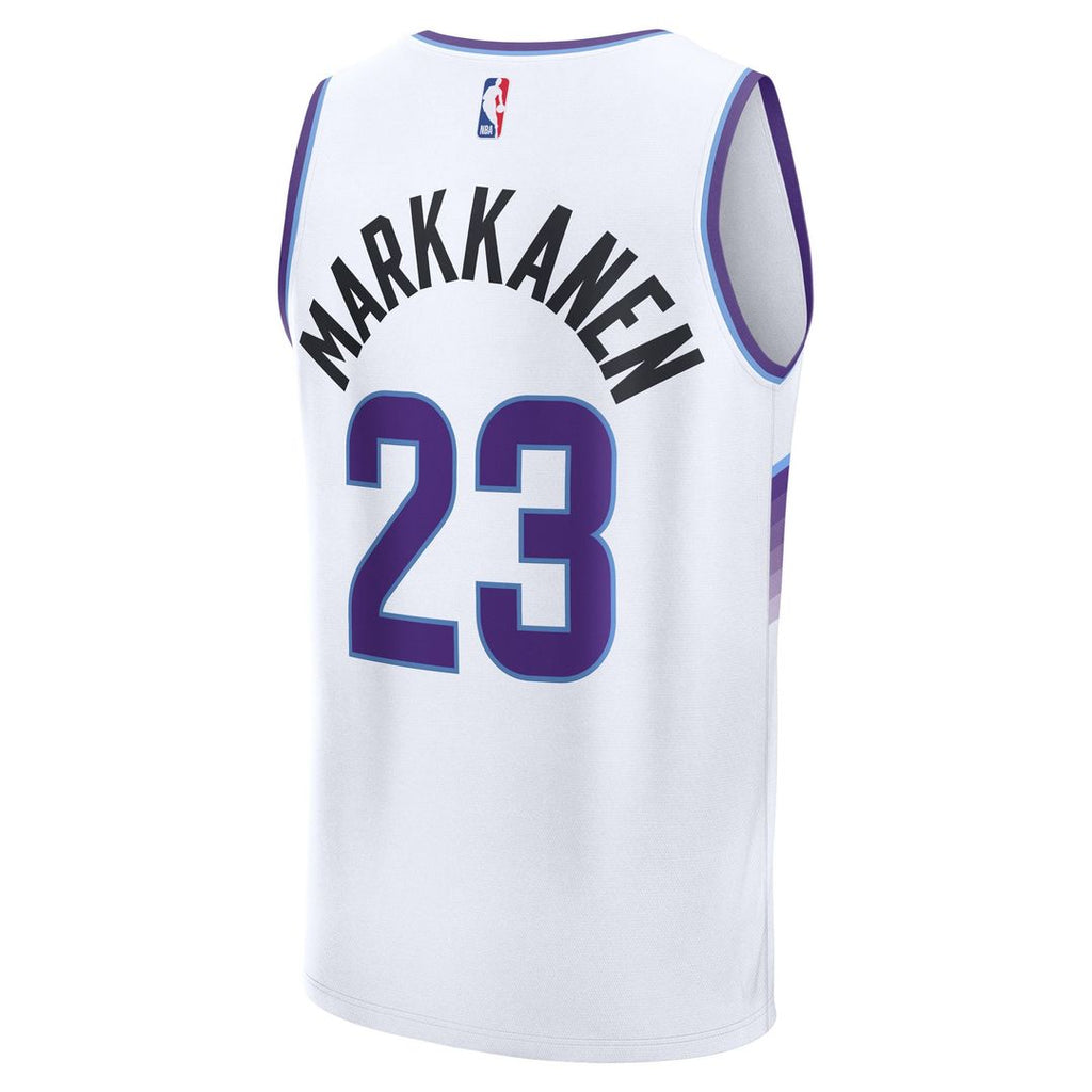 Lauri Markkanen Utah Jazz Fanatics Fast Break Replica Jersey - Association Edition - White | NBA Fan Gear