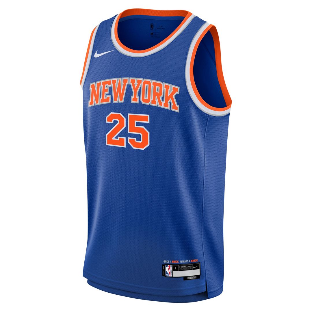 Mikal Bridges New York Knicks Nike Youth Swingman Jersey - Icon Edition - Blue | NBA Fan Gear