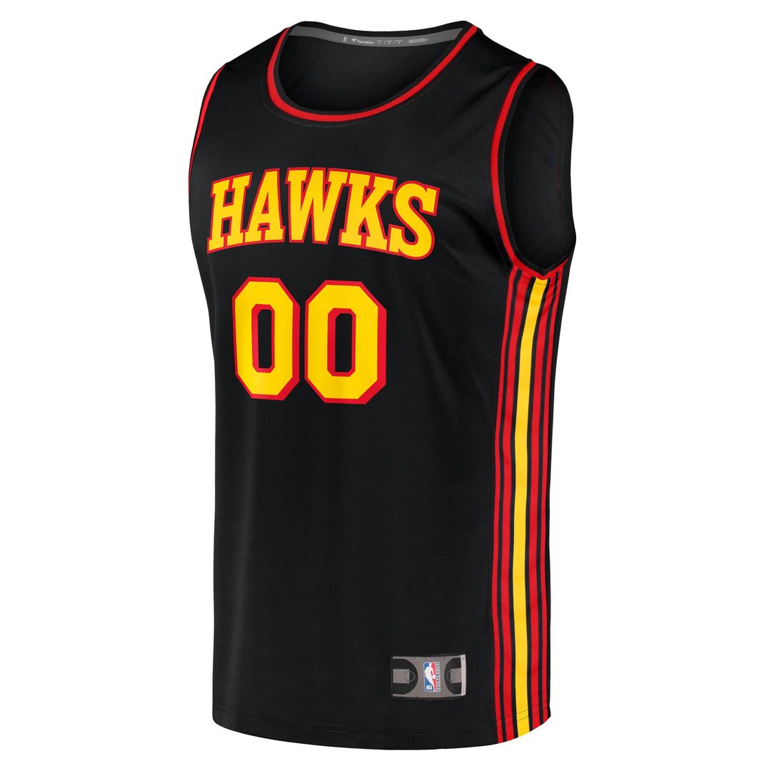 Atlanta Hawks Fanatics Youth Fast Break Replica Custom Jersey - Statement Edition - Black | NBA Fan Gear