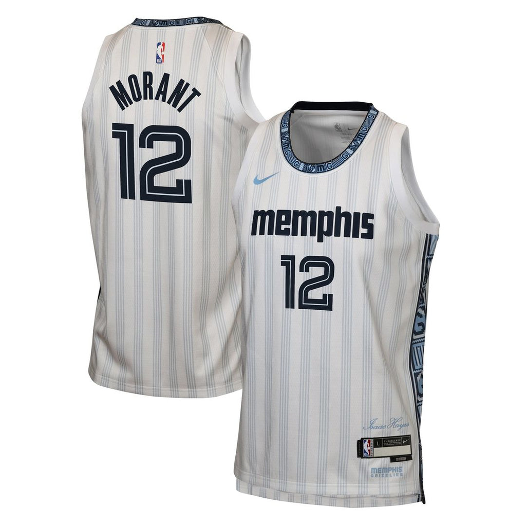 Ja Morant Memphis Grizzlies Nike Youth 2025/ 26 City Edition Swingman Jersey - White | NBA Fan Gear