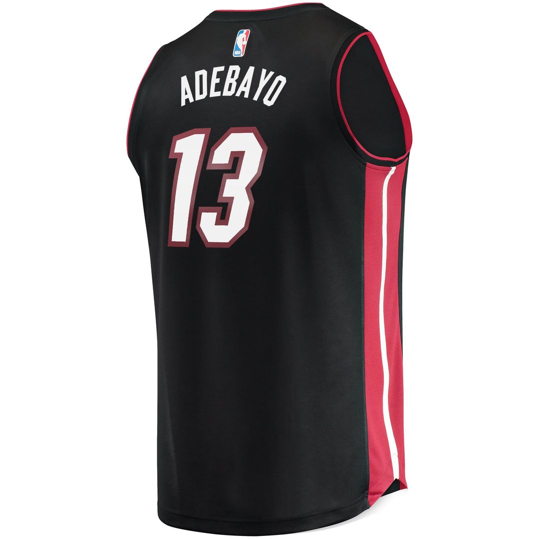 Bam Adebayo Miami Heat Fanatics Fast Break Replica Player Jersey - Icon Edition - Black | NBA Fan Gear