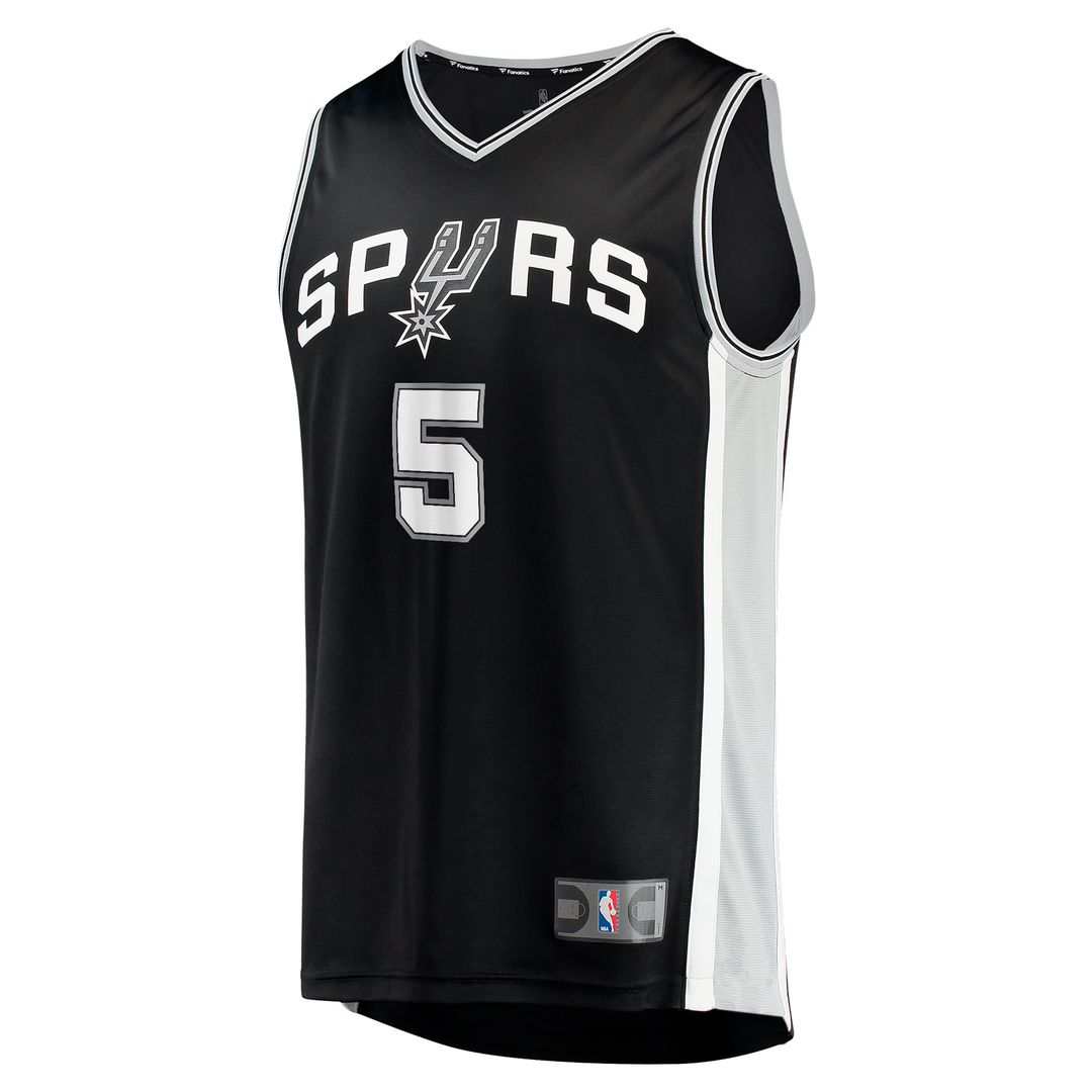 Stephon Castle San Antonio Spurs Fanatics 2024 NBA Draft Fast Break Player Jersey - Icon Edition - Black | Fan Gear