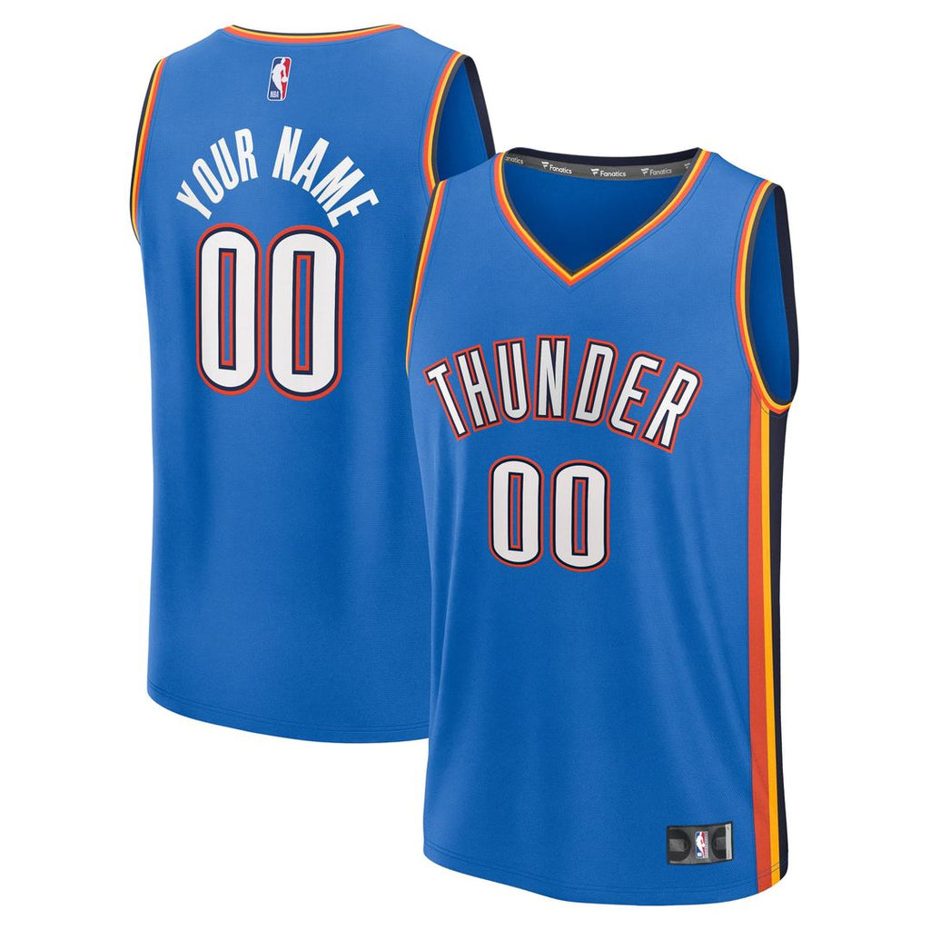 Oklahoma City Thunder Fanatics Fast Break Custom Jersey - Icon Edition - Blue | NBA Fan Gear