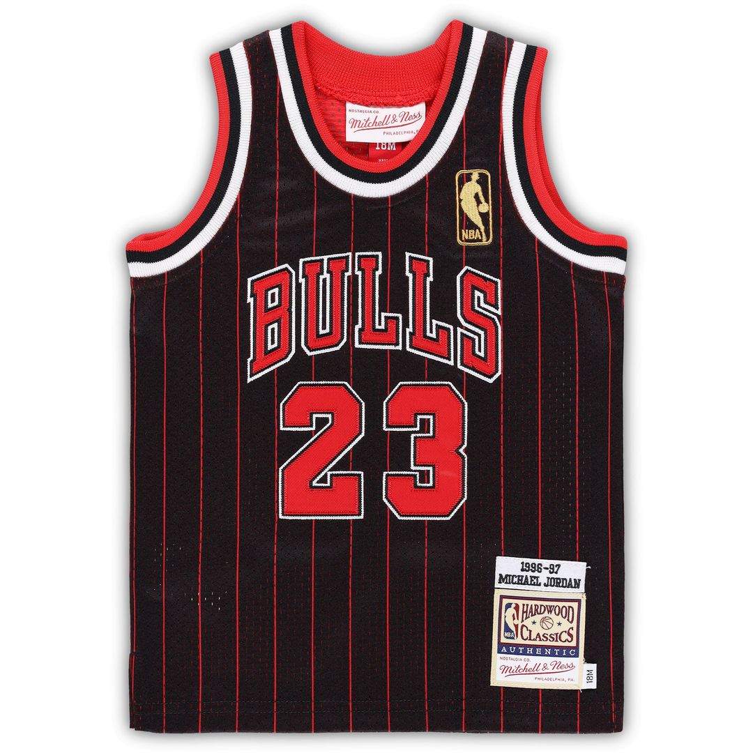Michael Jordan Chicago Bulls Mitchell & Ness Infant 1996/ 97 Hardwood Classics Authentic Jersey - Black | NBA Fan Gear