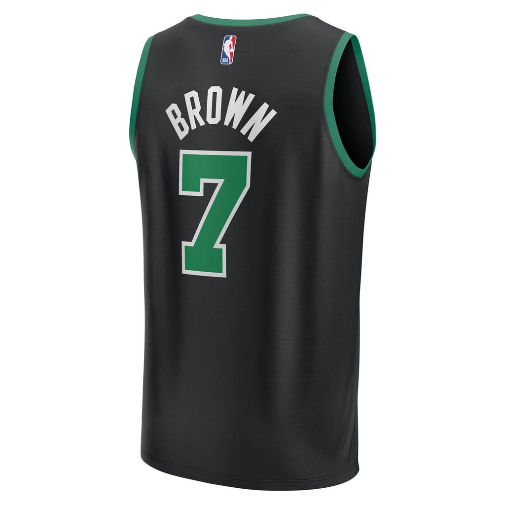 Jaylen Brown Boston Celtics Fanatics Fast Break Replica Player Jersey - Statement Edition - Black | NBA Fan Gear