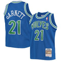 Kevin Garnett Minnesota Timberwolves Mitchell & Ness Youth 1995-96 Hardwood Classics Swingman Jersey - Blue | NBA Fan Gear